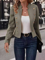 Veste Blazer Élégante à Double Boutonnage pour Femmes