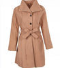 Manteau long femme avec ceinture