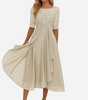 Robe Midi Évasée en Dentelle pour Femme | Idéale pour le Quotidien