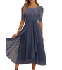Robe Midi Évasée en Dentelle pour Femme | Idéale pour le Quotidien
