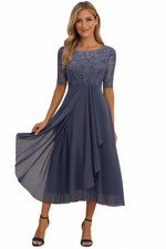 Robe Midi Évasée en Dentelle pour Femme | Idéale pour le Quotidien