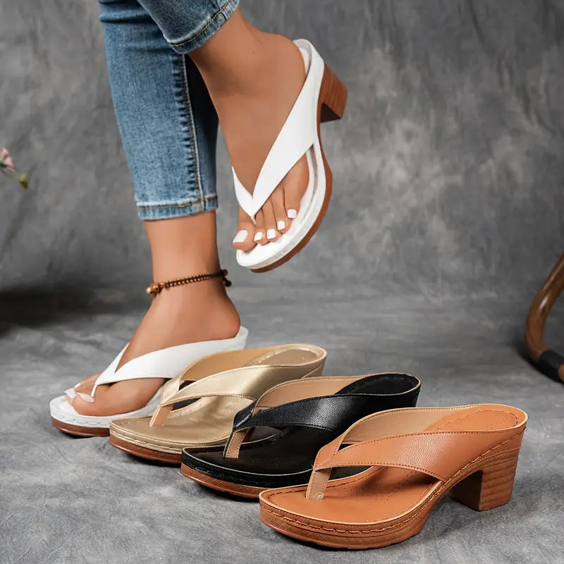 Sandales à Talons Médians pour Femmes