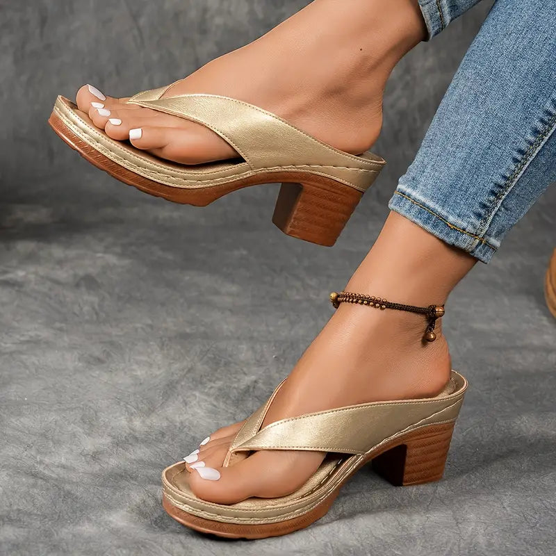 Sandales à Talons Médians pour Femmes
