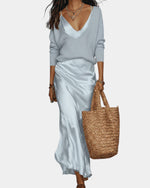 Ensemble Pull et Robe en Satin pour Femme | Idéal pour le Quotidien