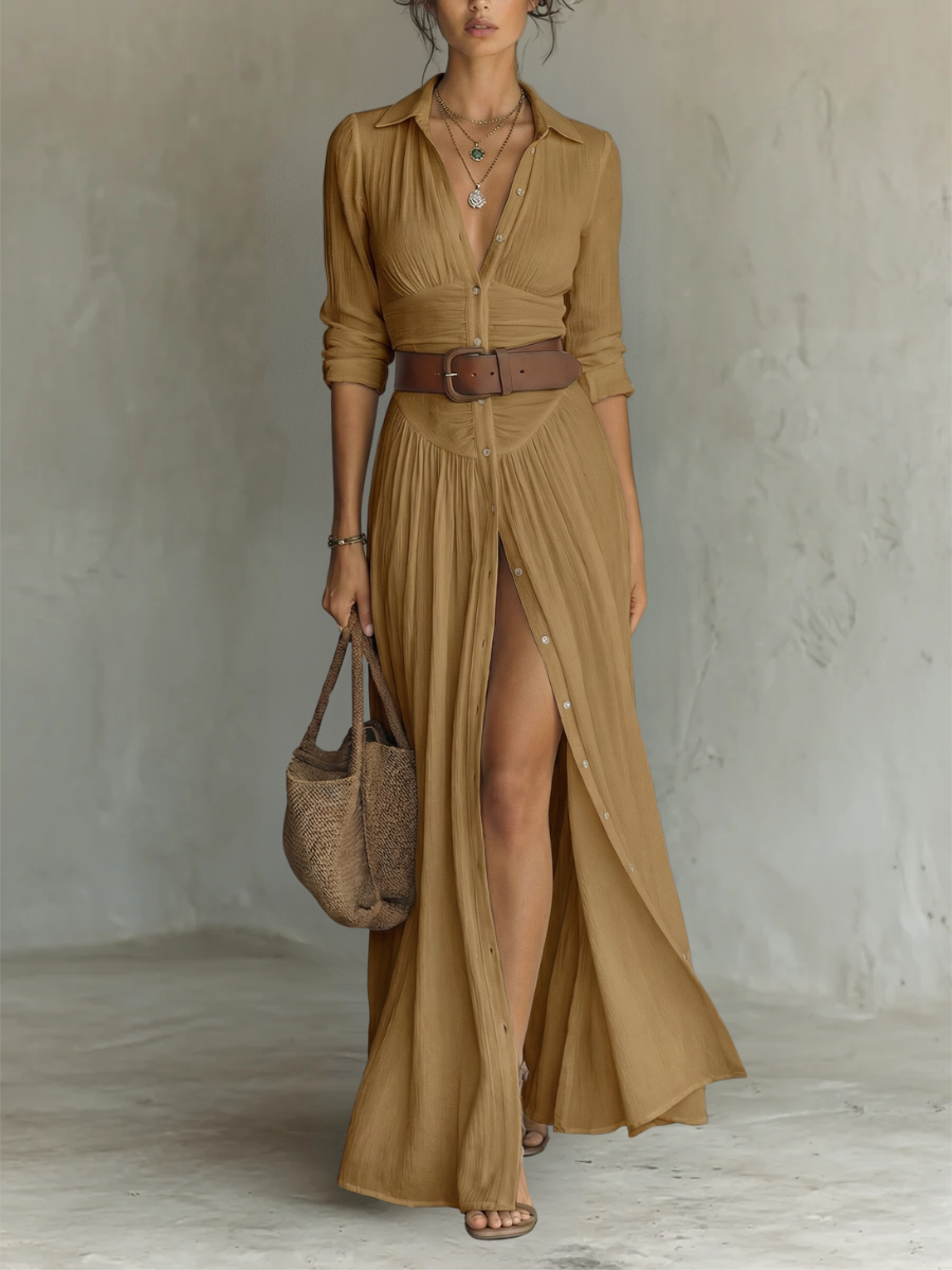 Robe Longue plissée pour Femmes