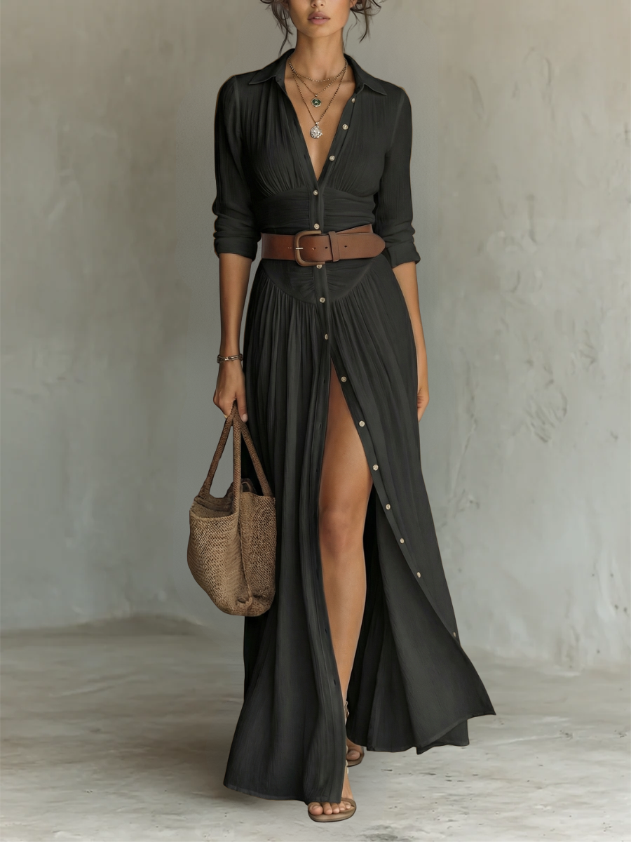 Robe Longue plissée pour Femmes