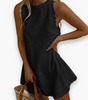 Robe Mini en Coton et Lin pour Femmes