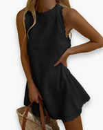 Robe Mini en Coton et Lin pour Femmes