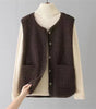 Gilet Sans Manches en Sherpa Effet Mouton pour Femme