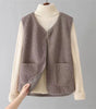 Gilet Sans Manches en Sherpa Effet Mouton pour Femme