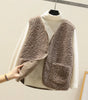 Gilet Sans Manches en Sherpa Effet Mouton pour Femme