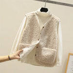 Gilet Sans Manches en Sherpa Effet Mouton pour Femme