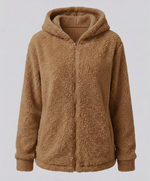 Veste Polaire Teddy à Capuche pour Femme