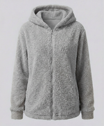 Veste Polaire Teddy à Capuche pour Femme
