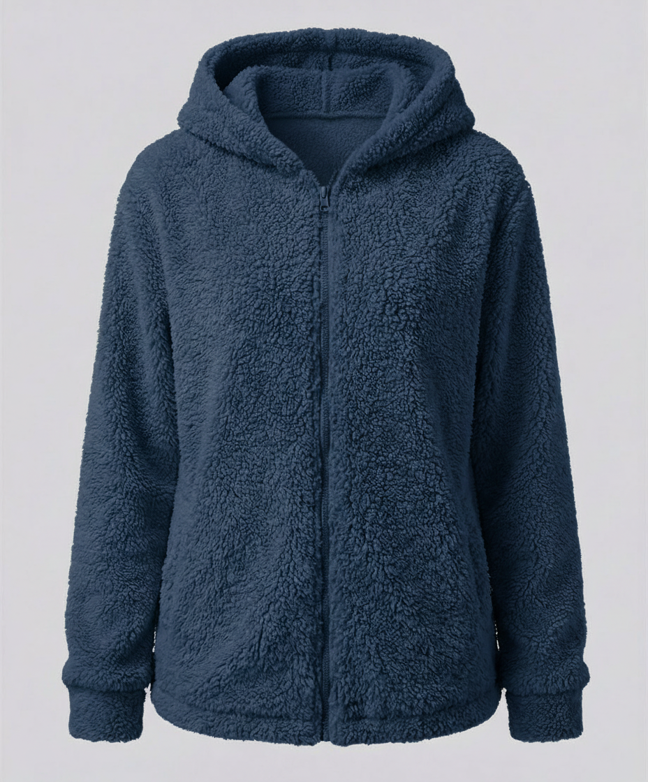 Veste Polaire Teddy à Capuche pour Femme