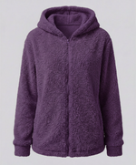 Veste Polaire Teddy à Capuche pour Femme