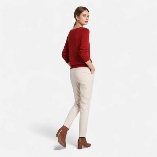 Pull Col Rond en Laine Mérinos pour Femmes