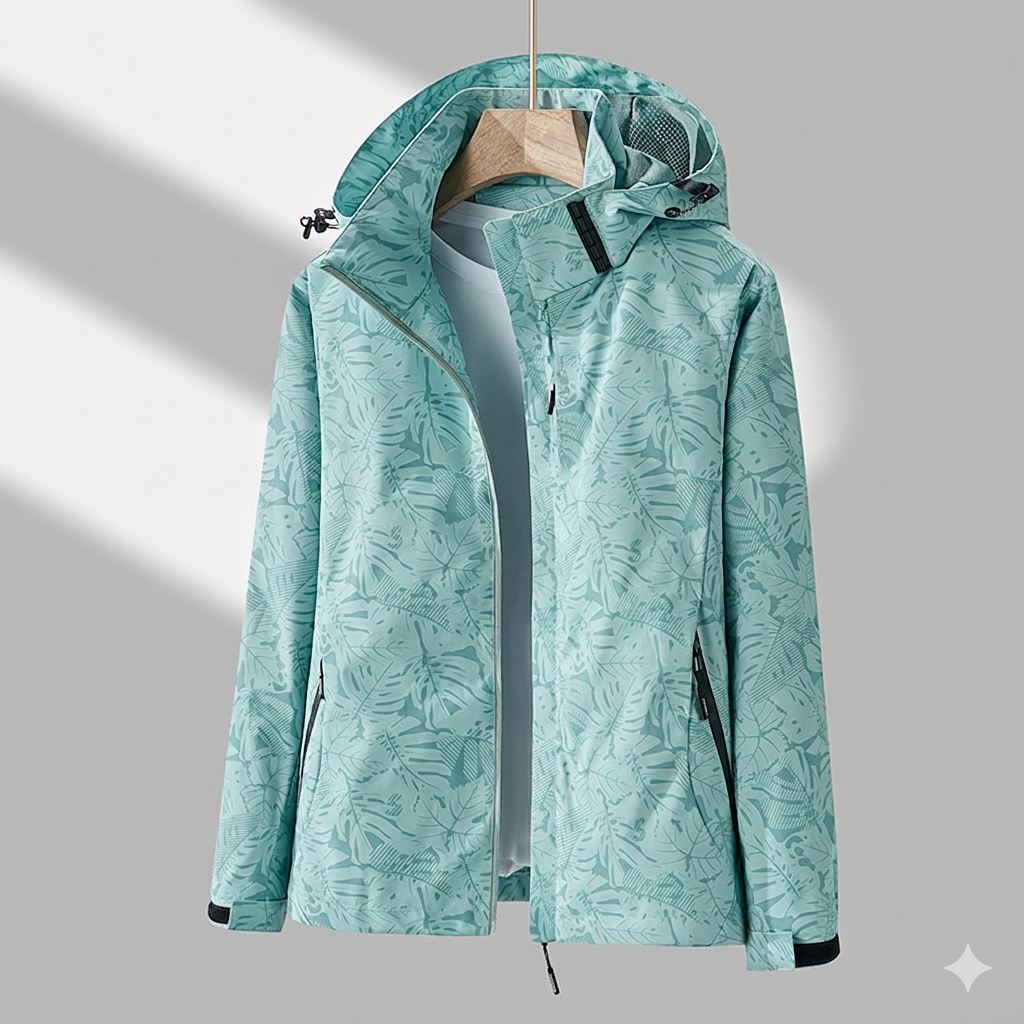 Veste Imperméable Coupe-Vent à Capuche pour Femme