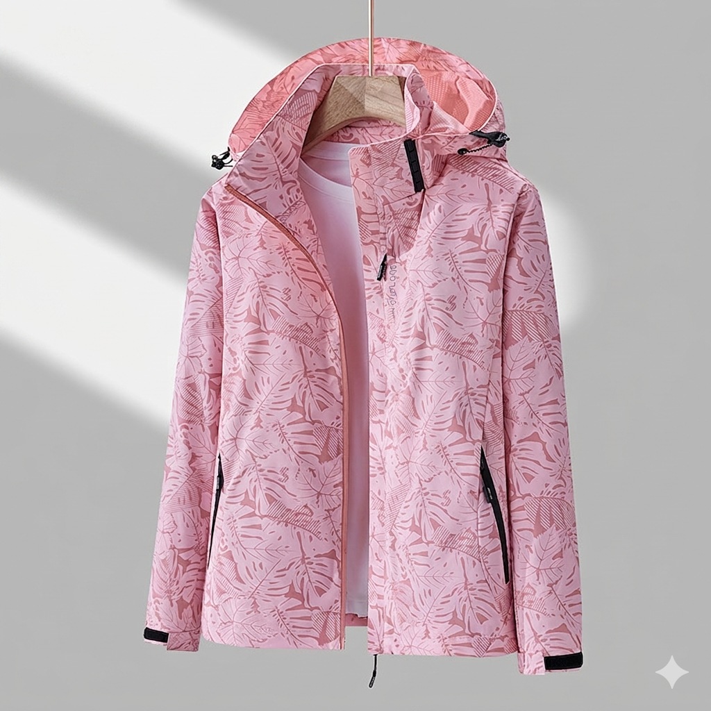 Veste Imperméable Coupe-Vent à Capuche pour Femme