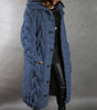 Gilet Long à Capuche en Grosse Maille pour Femme