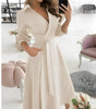 Robe Midi Élégante à Manches Longues pour Femme | Idéale pour les Occasions Spéciales