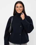 Veste Courte Hiver à Col Montant pour Femme
