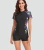 Maillot de Bain Une Pièce à Manches Courtes et Fermeture Éclair pour Femme | Idéale pour l'Été