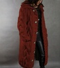 Gilet Long à Capuche en Grosse Maille pour Femme