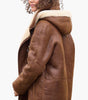 Manteau Long à Capuche et Doublure Synthétique pour Femmes