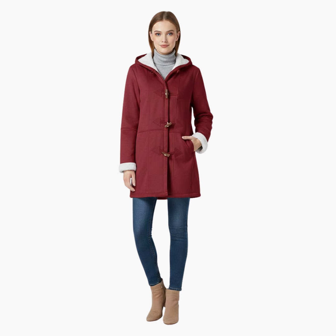 Manteau Grande Taille pour Femmes avec Poches et Fermeture Boucle
