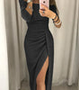Robe Midi Brillante Épaules Dénudées pour Femme | Idéale pour les Sorties