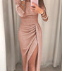 Robe Midi Brillante Épaules Dénudées pour Femme | Idéale pour les Sorties