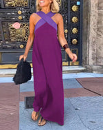 Robe Longue à Bretelles Croisées pour Femmes