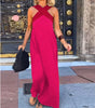 Robe Longue à Bretelles Croisées pour Femmes