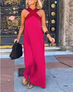 Robe Longue à Bretelles Croisées pour Femmes