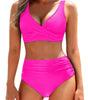 Bikini à Taille Haute avec Haut Ajusté pour Femme