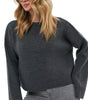 Pull Oversize à Col Montant Côtelé pour Femme