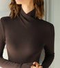 Sweater col montant croisé pour Femme