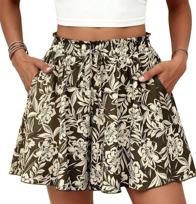 Short Ample à Pois avec Taille Élastique pour Femme | Idéal pour l'Été