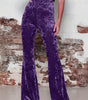 Pantalon Large à Taille Haute et Brillant pour Femme