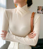 Sweater col montant croisé pour Femme