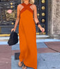Robe Longue à Bretelles Croisées pour Femmes