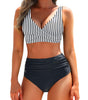 Bikini à Taille Haute avec Haut Ajusté pour Femme