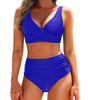 Bikini à Taille Haute avec Haut Ajusté pour Femme