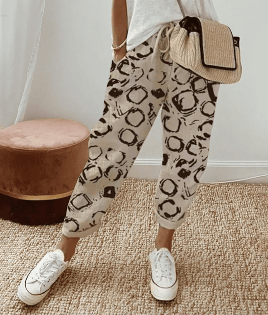 Pantalon décontracté en coton pour femmes