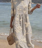 Robe Midi Brodée pour Femme | Idéale pour le Quotidien