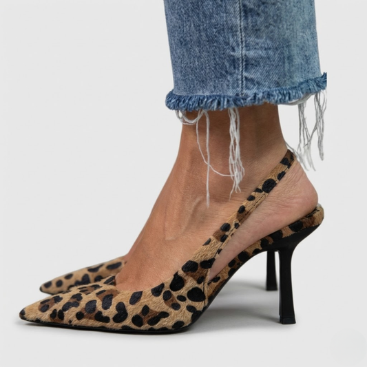 Escarpins à Talons Aiguilles Motif Léopard pour Femmes