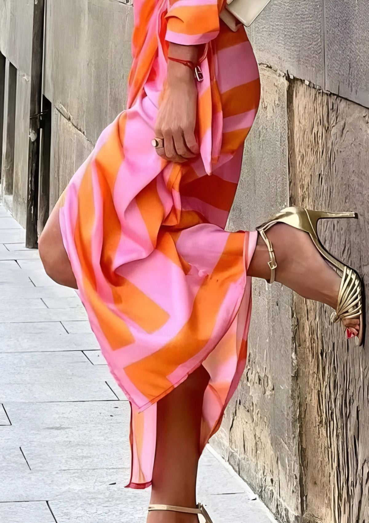 Robe Portefeuille Imprimée à Encolure en V pour Femme | Idéale pour les Sorties