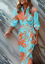 Robe Portefeuille Imprimée à Encolure en V pour Femme | Idéale pour les Sorties