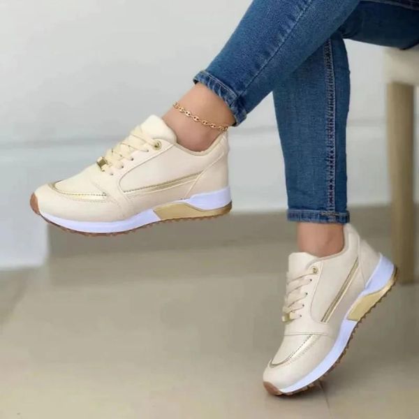 Basket Running Légère et Respirante en Tissu à Lacets pour Femme